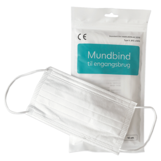 Mundbind type II hvid