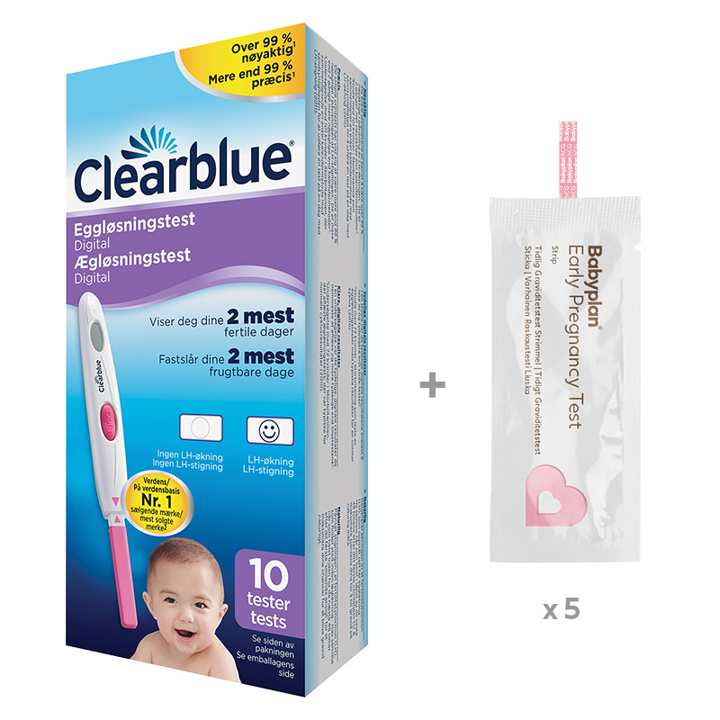 Mixpack → Clearblue Ægløsningstest + Babyplan Test