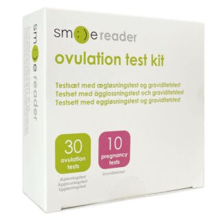 SmileReader testsæt med ægløsningstest og graviditetstest