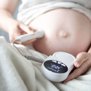 Lyt til hjertelyd med Babyplan fetal doppler