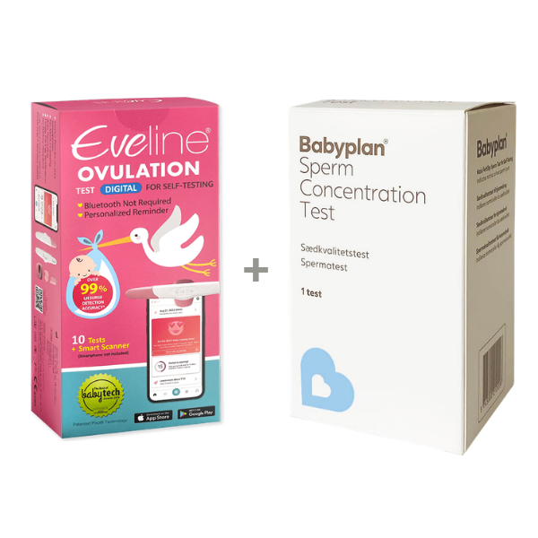 Eveline Smart Fertilitetssystem & Babyplan Sædkvalitetstest Komplet Pakke til Begge Partners Fertilitet